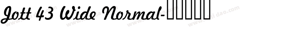 Jott 43 Wide Normal字体转换